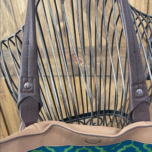 orYANY Large Brown Soft Leather W/Pink Sides Dark Brown Straps. - Picture 9 of 13